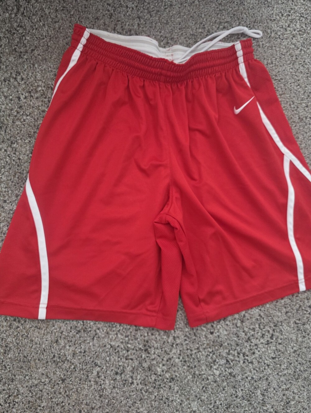 Nike Men’s Red Athletic Shorts with White Trim